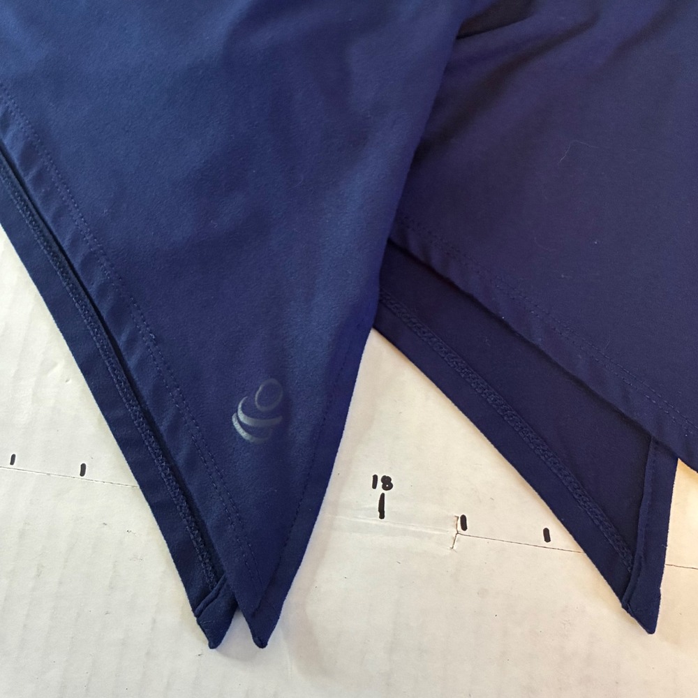 Cuddl Duds Flexwear Blue Sharkbite Hem Dress Midi PXL Petite Pockets Cozy Lounge - Picture 11 of 12